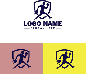 Sports Club icon Athletic club Sports association Recreation club flat logo sign symbol editable vector