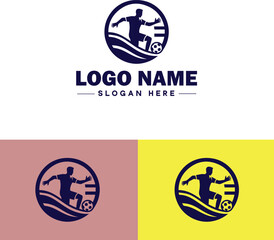 Naklejka premium Sports Club icon Athletic club Sports association Recreation club flat logo sign symbol editable vector