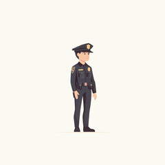vector illustration of police officer