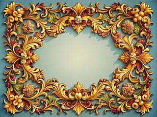 Classic border design, detailed vintage-style frame.