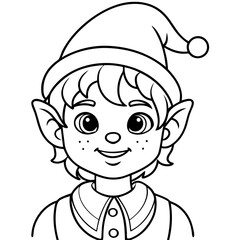  cute young happy christmas elf kid