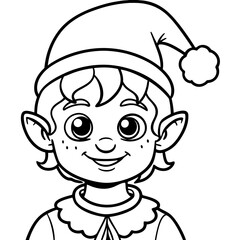  cute young happy christmas elf kid