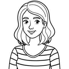 cute young woman standing and smiling