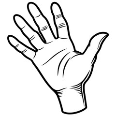 cutout hand reaching or holding