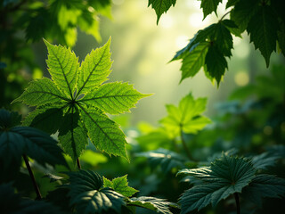 green leaves of a tree