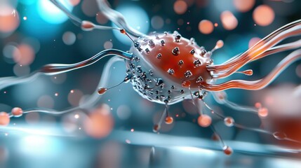 Obraz premium Macro Shot of an Intricate AI Processor Design