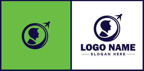 Employment Agency icon Staffing agency Recruitment agency Temp agency flat logo sign symbol editable vector