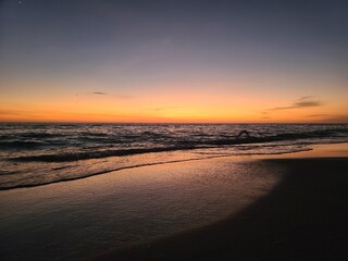 sunset on the beach