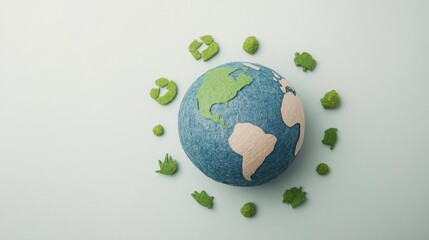 Eco-Friendly Earth Design with Recycling Elements