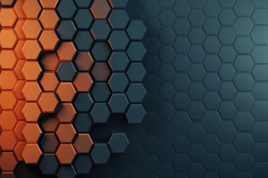 Dynamic hexagonal patterns abstract art digital design modern aesthetic close-up view visual innovation for technology trends