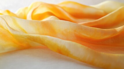 Obraz premium Soft and Flowing Orange Fabric with Gentle Drapes Ideal for Background, Textiles, Fashion, and Art Inspiration in Creative Projects and Visual Displays