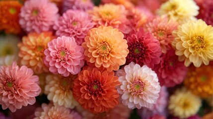 a group of colorful flowers