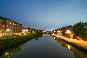 Fototapeta premium River Nene canal in Northampton. England