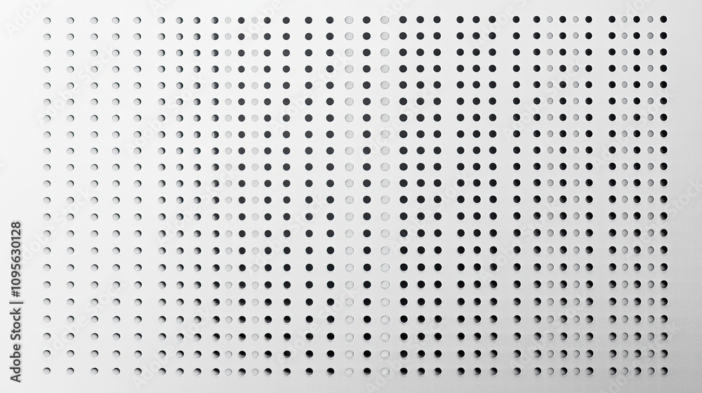 Poster small dots arranged in a precise grid, adding a modern, textured background suitable for various des