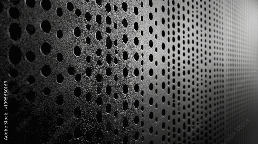 Poster small dots arranged in a precise grid, adding a modern, textured background suitable for various des
