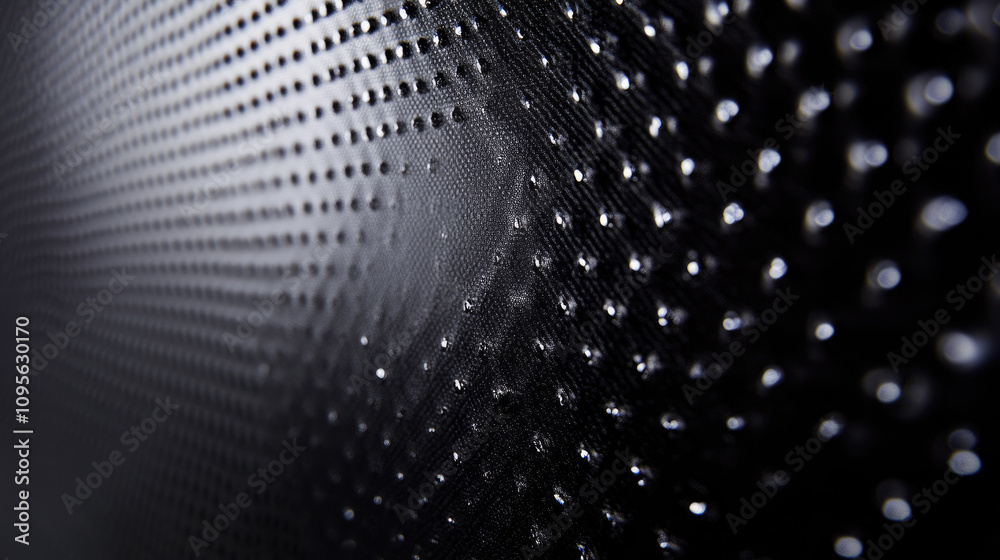 Poster small dots arranged in a precise grid, adding a modern, textured background suitable for various des
