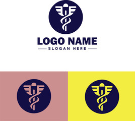 Pharmaceutical Company icon Drug manufacturer Pharmaceutical firm Pharma company flat logo sign symbol editable vector