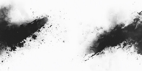 Fototapeta premium black and white ink drop marks texture, splattered across wall background 