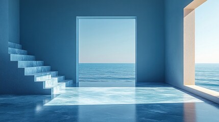 Fototapeta premium Sea View Through a Window