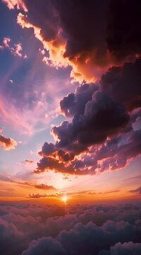 Colorful Twilight Sky with Clouds