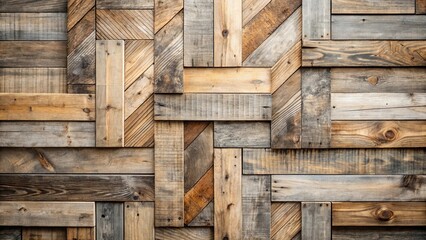 Naklejka premium Rustic Wood Paneling A Textured Arrangement of Reclaimed Lumber for Interior Design