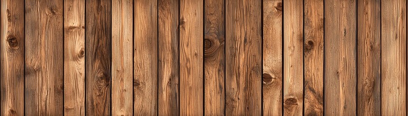 Naklejka premium A close-up view of rustic wooden planks displaying natural textures and grains, perfect for background or design use.