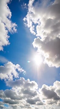 Peaceful Scene with Clouds and Sunlight