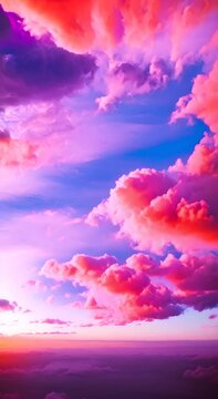 Purple Hues And Bright Clouds At Dusk