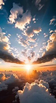 Soft Clouds Glistening Under Warm Sunlight