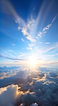 Summer Cloudscape with Sun