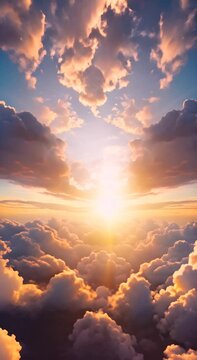 Vibrant Day Under Clouds and Bright Sun