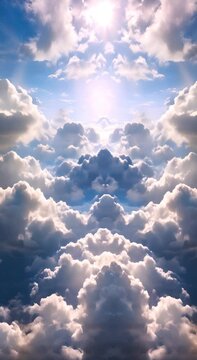 Vivid Blue Sky Illuminated by Sunlight
