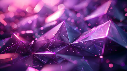 Purple Crystal 3D Abstract Background