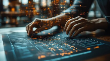 process to quality assurance and document control workflow businessman interacts with digital workflow displaying process from document creation to quality assurance and final approval qc qa is