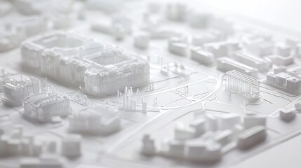 Conceptual Smart City Powered by an Innovation Hub with Blank Branding Space
