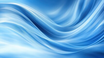 Dynamic Blue Waves: Abstract Fluid Motion in Cool Tones