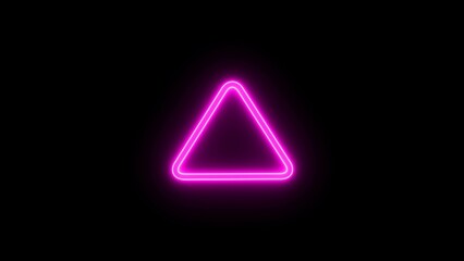 Neon triangular frame.