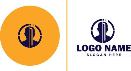 Identity Theft Protection icon Identity theft prevention Identity protection service Identity monitoring service flat logo sign symbol editable vector