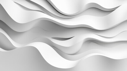Fototapeta premium Elegant Abstract Waves in Soft White Tones for Modern Design