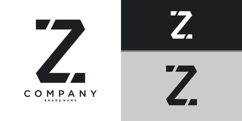 Letter Z minimal logo icon design template elements. Premium Vector