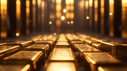 Golden brilliance bathed in sunlight