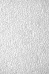 Texture of High magnification white styrofoam foam block smooth surface