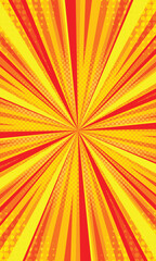 Abstract radial ray lines comic background