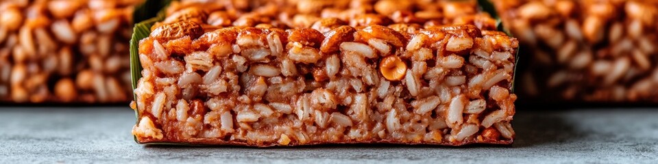 Delicious Crispy Rice Treats Close-up | Caramelized Crunchy Dessert Bars | Perfect Snack with Rice and Marshmallow | Easy Sweet Treats Recipe for Kids
