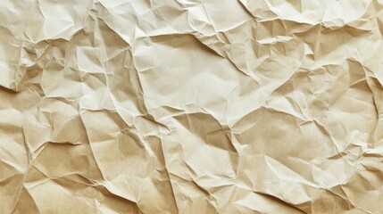 Obraz premium A piece of paper with a lot of wrinkles. It is brown in color. The paper is crumpled and torn