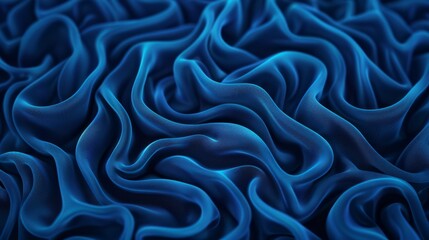 Obraz premium Close-up of flowing blue fabric texture.