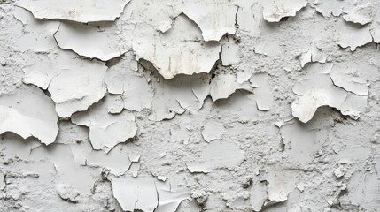 Obraz premium Textured White Wall with Flaking Paint for Artistic Backgrounds