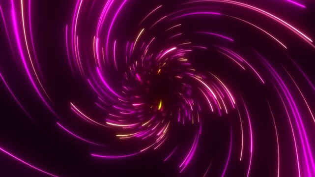 Glow Animated Colored Lines on Dark Background