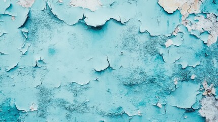 Obraz premium Textured Blue Wall with Peeling Paint in Abstract Pattern