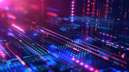 Abstract futuristic cyber tech neon background